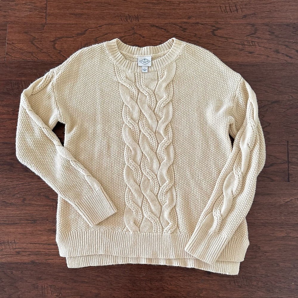 St. Johns Bay cable knit oversized pullover sweater Sz L